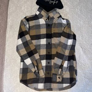 Hollister Flannel with Hoodie